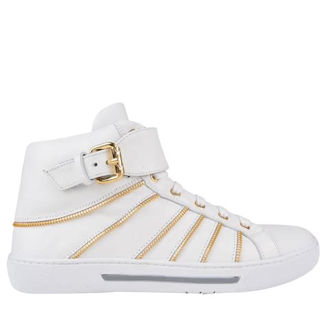 versace mens designer trainers|versace zipped high top sneakers.